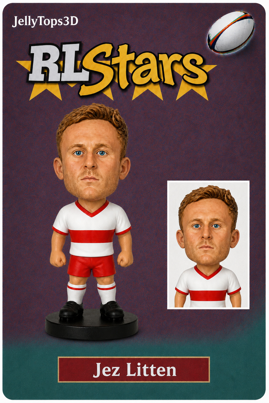 Jez Litten Mini Rugby League Figure
